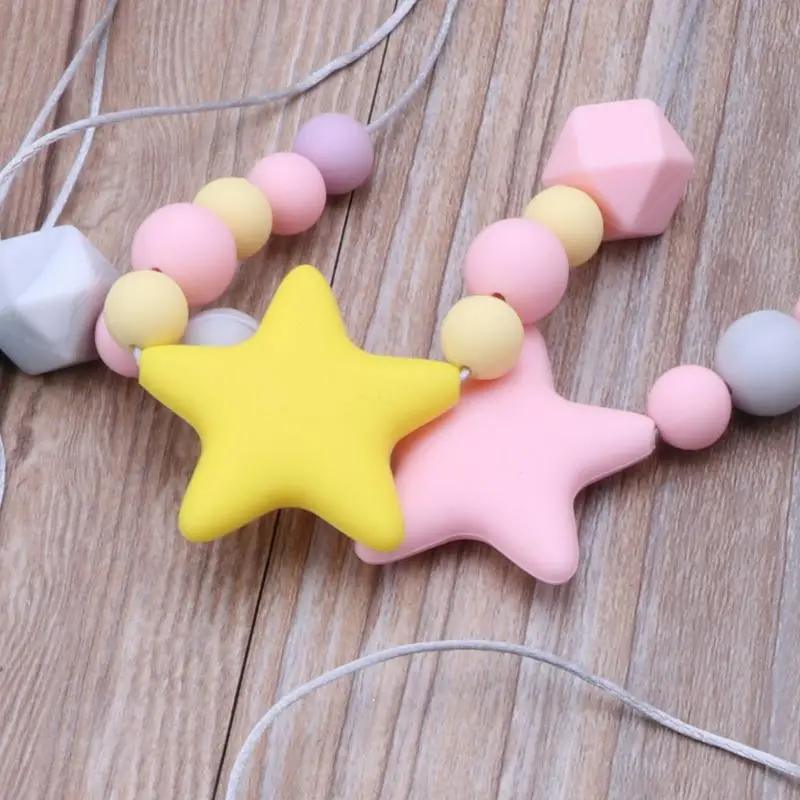 1PC Silicone Teething Necklace With Chew Beads For Baby Teethers BPA Free Mommy Nursing Necklace Infant Toy
1PC Silicone Teething Necklace With Chew Beads For Baby Teethers BPA Free Mommy Nursing Necklace Infant Toy