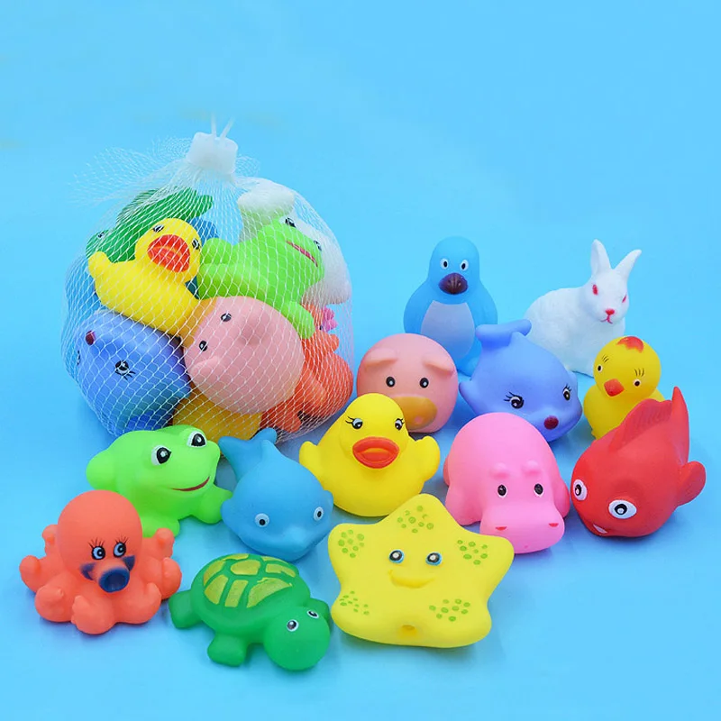 13 шт. разноцветные игрушки для купания в виде животных|bath toys for babies|toys baby bathbath |