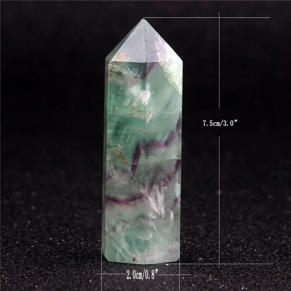 75*20mm Crystal Point Scepter Large 3 Inch Wand Carved Healing Reiki 6 Sided Prism Style (Fluorite)
75*20mm Crystal Point Scepter Large 3 Inch Wand Carved Healing Reiki 6 Sided Prism Style (Fluorite)