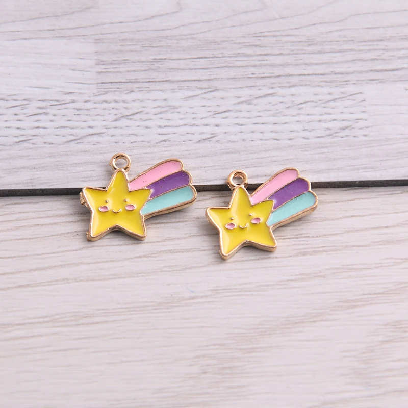 SWEET BELL 10pcs 17*14mm Alloy Metal Drop Oil Lucky Meteor Charms Pendant For DIY Bracelet Necklace Jewelry Making
SWEET BELL 10pcs 17*14mm Alloy Metal Drop Oil Lucky Meteor Charms Pendant For DIY Bracelet Necklace Jewelry Making