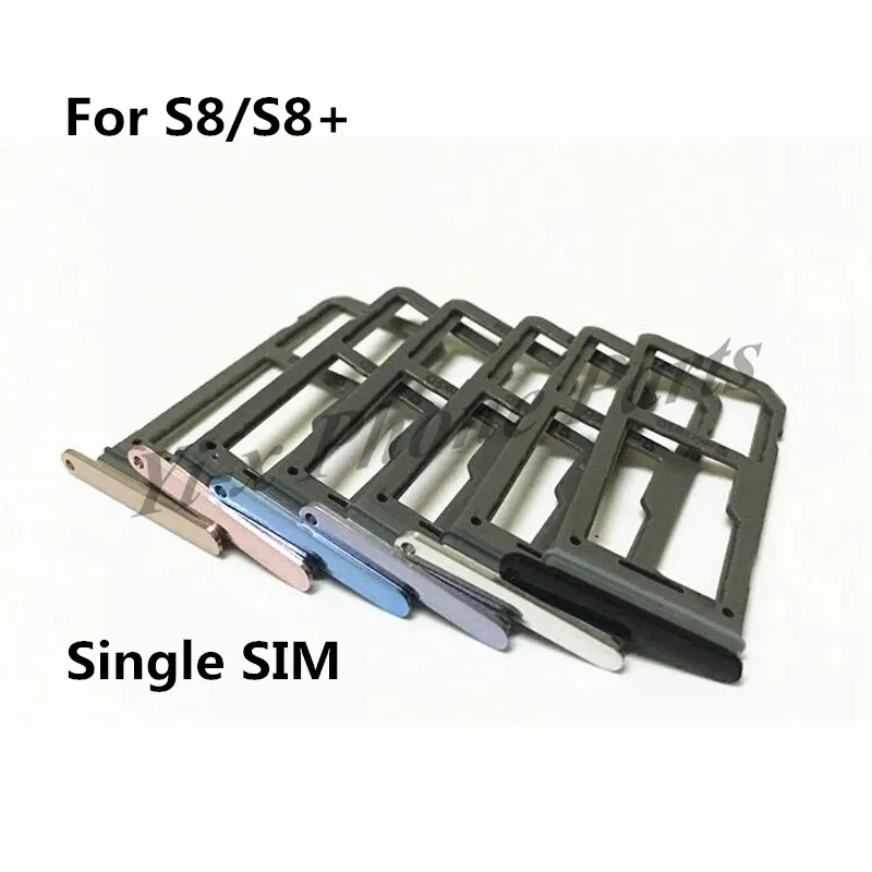 

100PCS/Lot SIM Card Slot SD Card Tray Holder Adapter Single SIM and Dual SIM for Samsung Galaxy S8 G950 S8 Plus G955