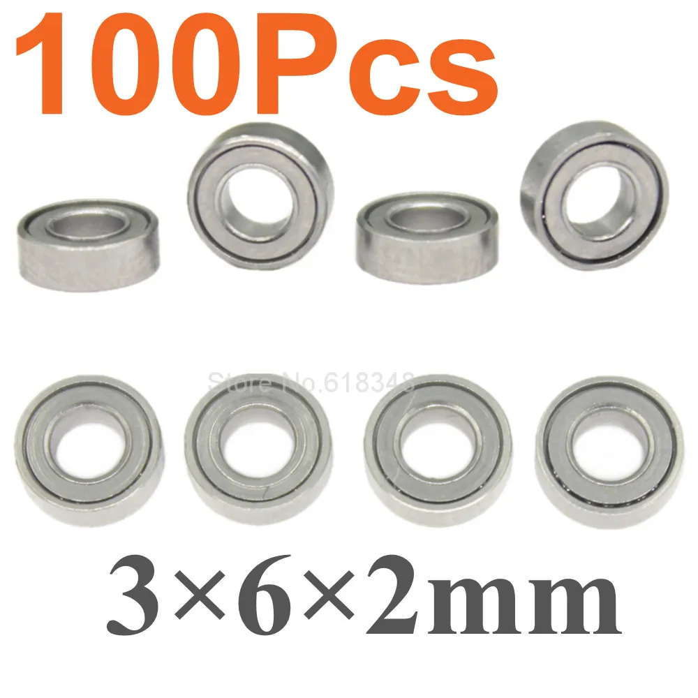100pcs Micro Ball Bearings 3x6x2mm Metal Shielded MR63ZZ 673-2Z For RC Cars Helicopter Boat
100pcs Micro Ball Bearings 3x6x2mm Metal Shielded MR63ZZ 673-2Z For RC Cars Helicopter Boat