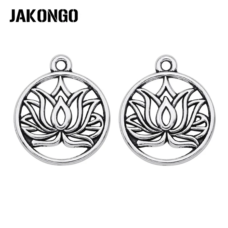 10PCS Antique Silver Plated Lotus Flower Charms Pendants for Jewelry Making Bracelet DIY Accessories Craft 22x19mm
10PCS Antique Silver Plated Lotus Flower Charms Pendants for Jewelry Making Bracelet DIY Accessories Craft 22x19mm