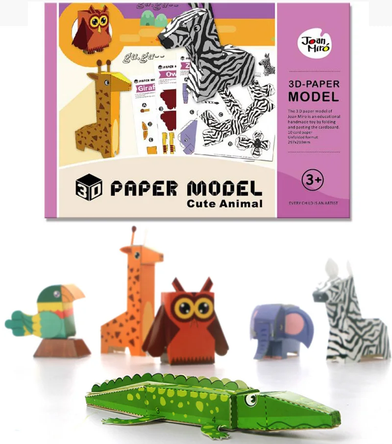 3D origami paper folding craft for kids DIY manual paper-cut origami books paper animal cutouts 12pcs/set
3D origami paper folding craft for kids DIY manual paper-cut origami books paper animal cutouts 12pcs/set