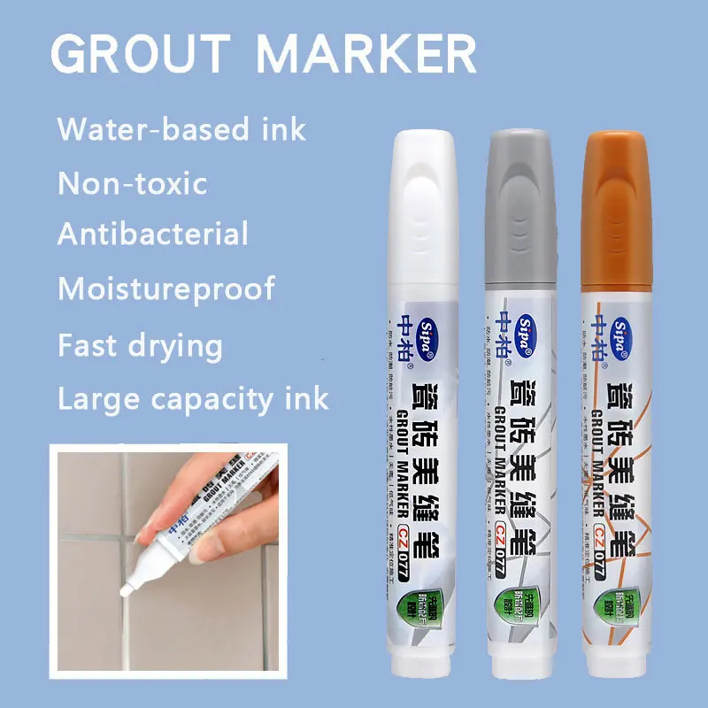 1pcs Grout Pen & Marker pen Grout-Aide & Ceramic Tile Gap Repair Pen Mending Concealer Light Color Paint Fast drying Non-toxic
1pcs Grout Pen & Marker pen Grout-Aide & Ceramic Tile Gap Repair Pen Mending Concealer Light Color Paint Fast drying Non-toxic