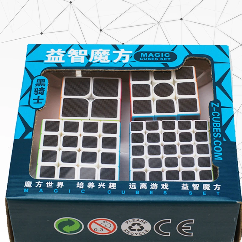 D-Fantix Z-CUBE 4pcs Magic Cube Set 2x2 3x3 4x4 5x5 Carbon Fiber Sticker Speed Cube Puzzle Educational Toys Gift for Kids Adult
D-Fantix Z-CUBE 4pcs Magic Cube Set 2x2 3x3 4x4 5x5 Carbon Fiber Sticker Speed Cube Puzzle Educational Toys Gift for Kids Adult
