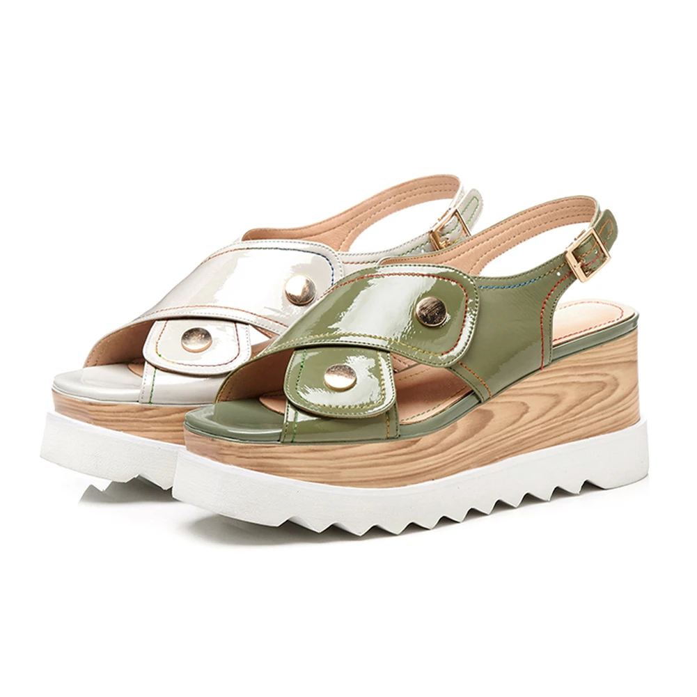 RIBETRINI Fashion 2020 Cow Leather Wedge High Heels Summer Sandals Woman Shoes Buckle Strap Hot Shoes Woman Sandals
RIBETRINI Fashion 2020 Cow Leather Wedge High Heels Summer Sandals Woman Shoes Buckle Strap Hot Shoes Woman Sandals