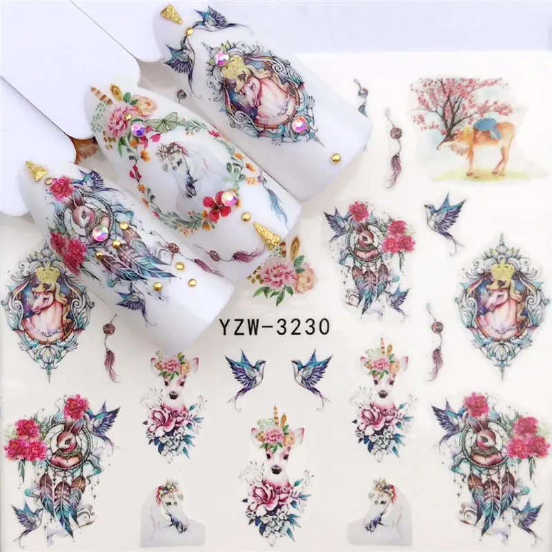 ZKO 1 PC Cartoon Flamingo /Flower/Fruit Water Transfer Sticker Nail Art Decals DIY Fashion Wraps Tips Manicure Tools
ZKO 1 PC Cartoon Flamingo /Flower/Fruit Water Transfer Sticker Nail Art Decals DIY Fashion Wraps Tips Manicure Tools