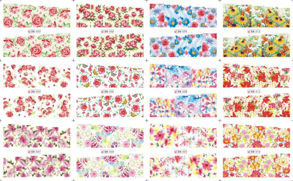 1pcs Water Transfer Sticker on Nails Blooming Flower Decals Tattoo Full Tips Slider Art cute flower Lady Women Wraps | Красота и