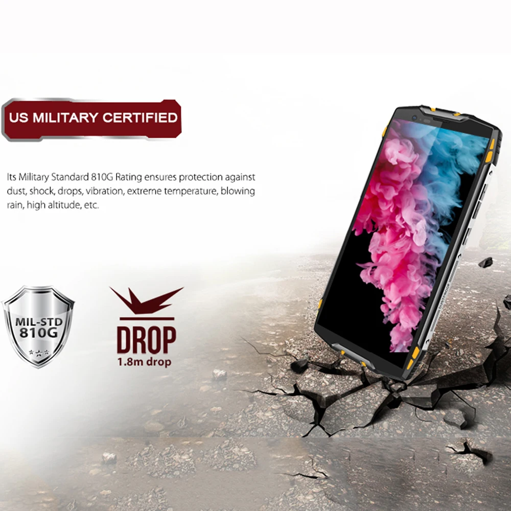 BLACKVIEW BV6800 Pro IP68 смартфон 6580 мАч Android 8 0 mt6750t восемь ядер 4G B + 6 16.0MP 0.3MP двойной сзади