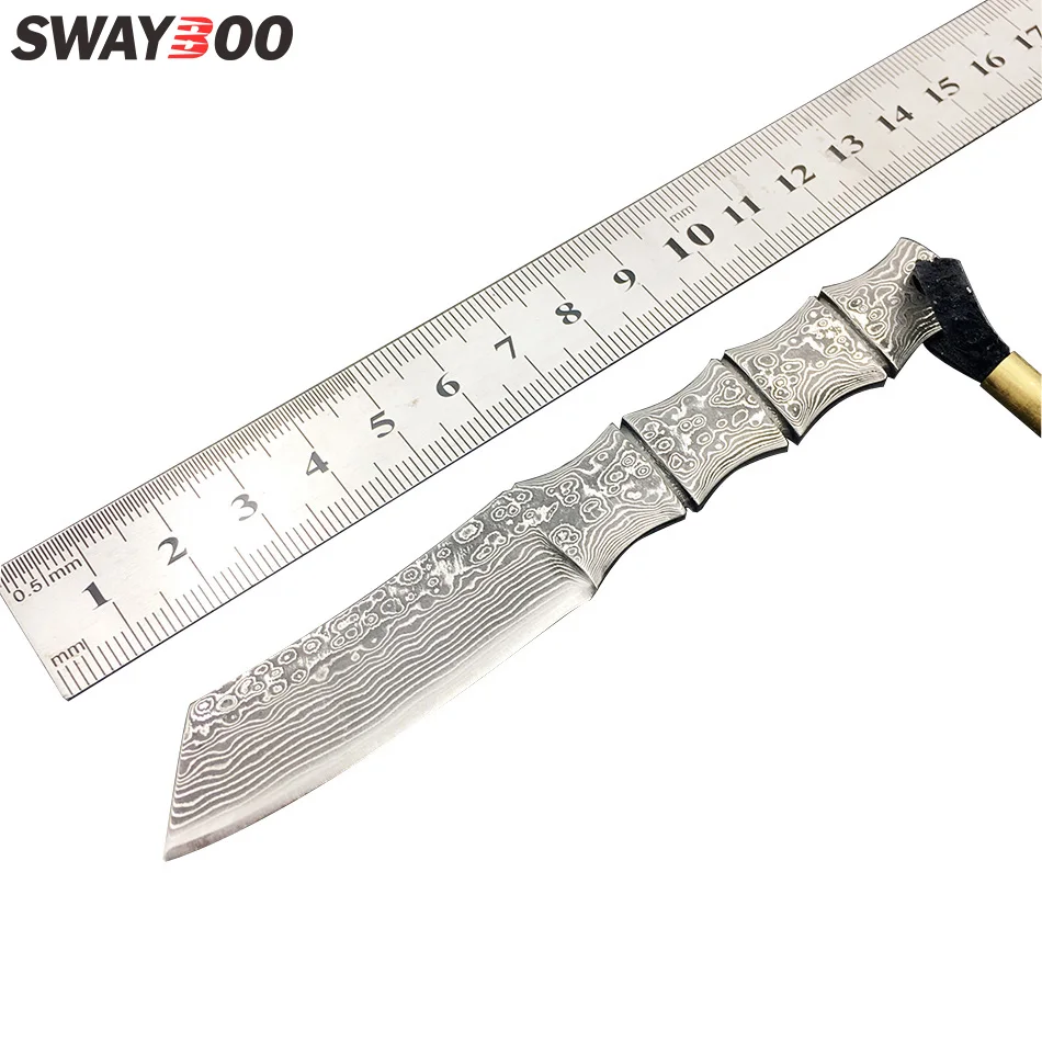 Swayboo Bamboo Shape Damascus Steel Outdoor Camping Knife Portable Survival Hunting Knives With Leather Sheath Fixed Blade
Swayboo Bamboo Shape Damascus Steel Outdoor Camping Knife Portable Survival Hunting Knives With Leather Sheath Fixed Blade