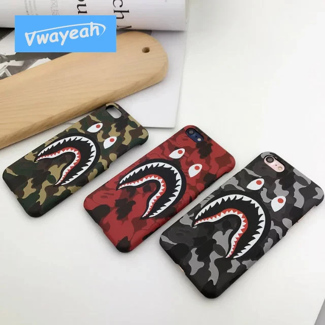 Зубы акулы Coque тонкий окрашены Жесткий ПК Мода чехол для iPhone X 10 6 S 7 Plus | Мобильные