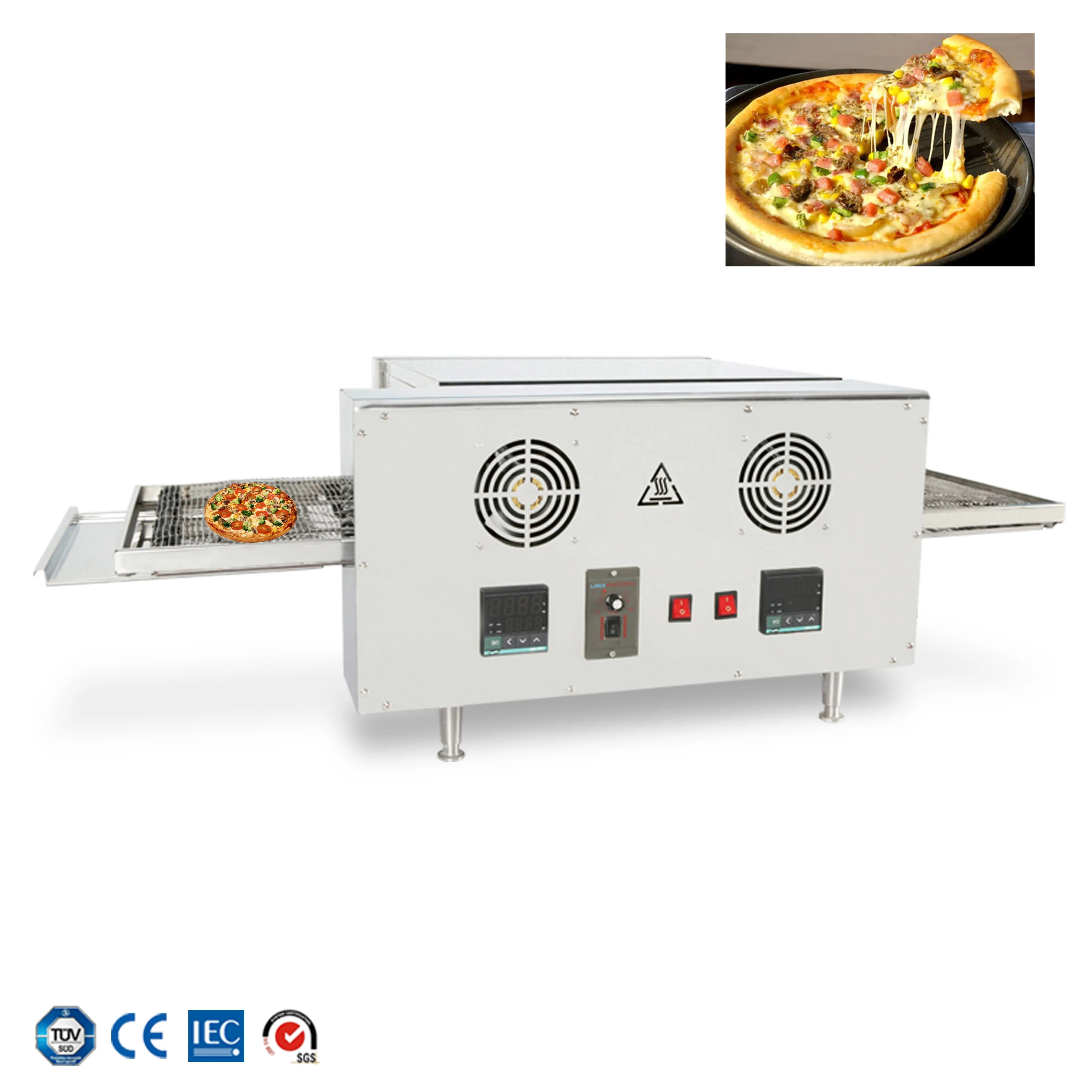 Печь для пиццы 3400 Вт 220 В туннельная Для Выпечки Пиццы конвейерная лента | Бытовая