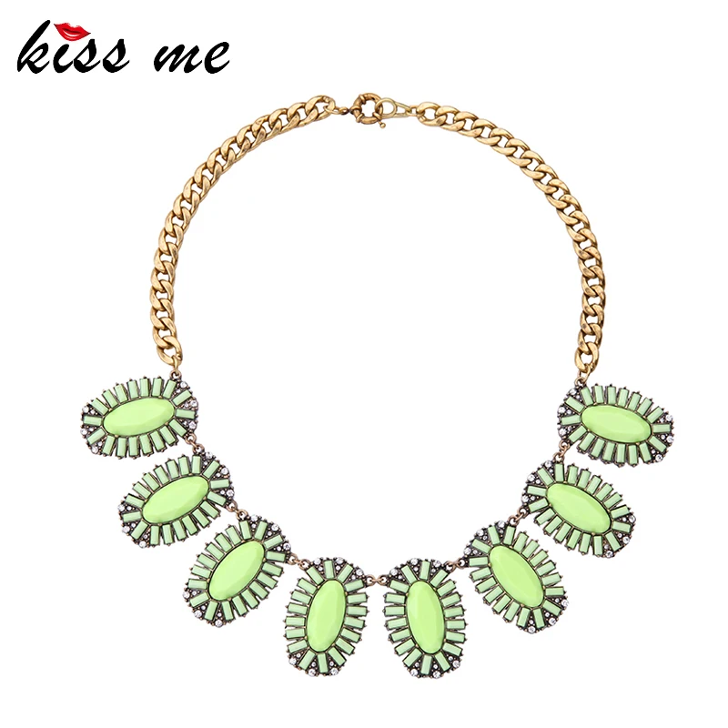 KISS ME 2017 Women Green Resin Geometric Pendants Charm Necklace Unique Brand Choker Necklace Vintage Jewelry
KISS ME 2017 Women Green Resin Geometric Pendants Charm Necklace Unique Brand Choker Necklace Vintage Jewelry