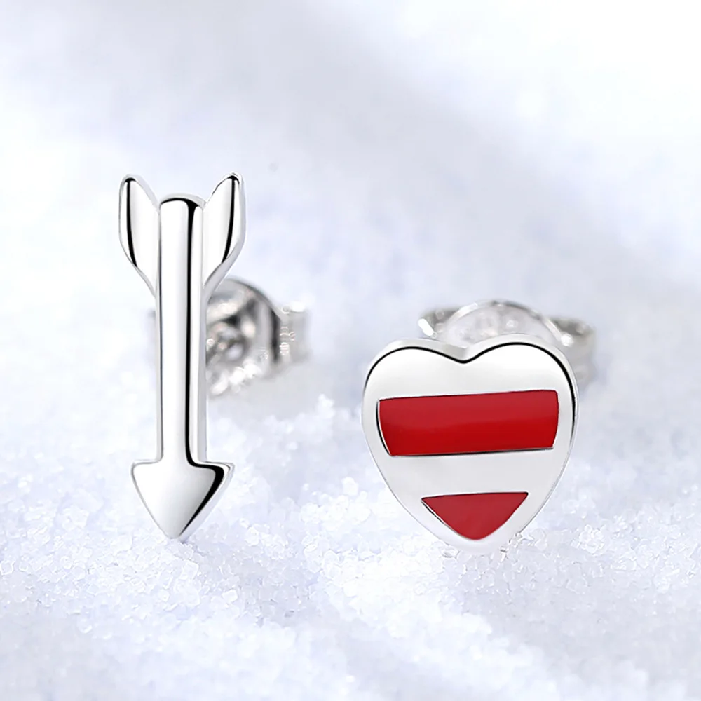 New Arrival Trendy Arrow & Love Heart 925 Sterling Silver Lady Stud Earrings Original Jewelry Female Gift Anti Allergy Girls
New Arrival Trendy Arrow & Love Heart 925 Sterling Silver Lady Stud Earrings Original Jewelry Female Gift Anti Allergy Girls