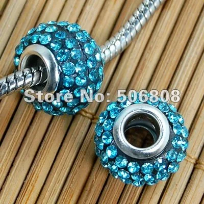 30PCS Crystal Charm European Beads Spacer Findings Fit Bracelets, Blue Zircon Rhinestone Big Hole Spacer Beads, Jewelry Fittings
30PCS Crystal Charm European Beads Spacer Findings Fit Bracelets, Blue Zircon Rhinestone Big Hole Spacer Beads, Jewelry Fittings