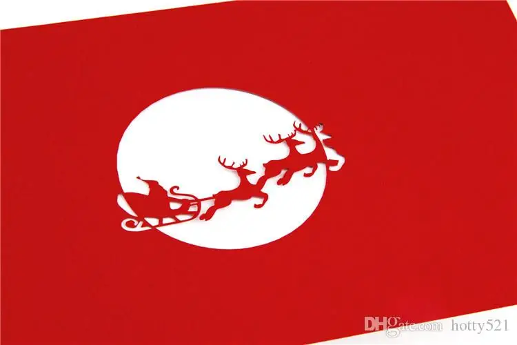 Hot sale New Handmade Christmas Cards Creative Kirigami & Origami 3D Pop UP Greeting Card with Santa Ride Desgin Postcards
Hot sale New Handmade Christmas Cards Creative Kirigami & Origami 3D Pop UP Greeting Card with Santa Ride Desgin Postcards