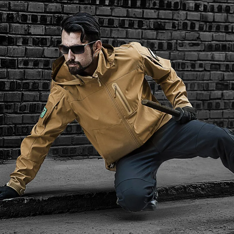Upgraded Tactical Men Shark Skin Windbreaker Outdoor Soft Shell Waterproof Windproof Clothes Male Camping Hiking Trekking Jacket
Upgraded Tactical Men Shark Skin Windbreaker Outdoor Soft Shell Waterproof Windproof Clothes Male Camping Hiking Trekking Jacket