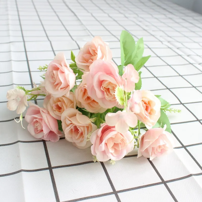 Artificial Flowers small rose Bunch Fake Flowers Silk Home Decor Flowers Wedding Decoration Table centerpiece
Artificial Flowers small rose Bunch Fake Flowers Silk Home Decor Flowers Wedding Decoration Table centerpiece