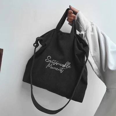 Women Corduroy Canvas Tote Ladies Casual Shoulder Bag Foldable Reusable Shopping Bags Beach Bag Female Cotton Cloth Handbag
Women Corduroy Canvas Tote Ladies Casual Shoulder Bag Foldable Reusable Shopping Bags Beach Bag Female Cotton Cloth Handbag