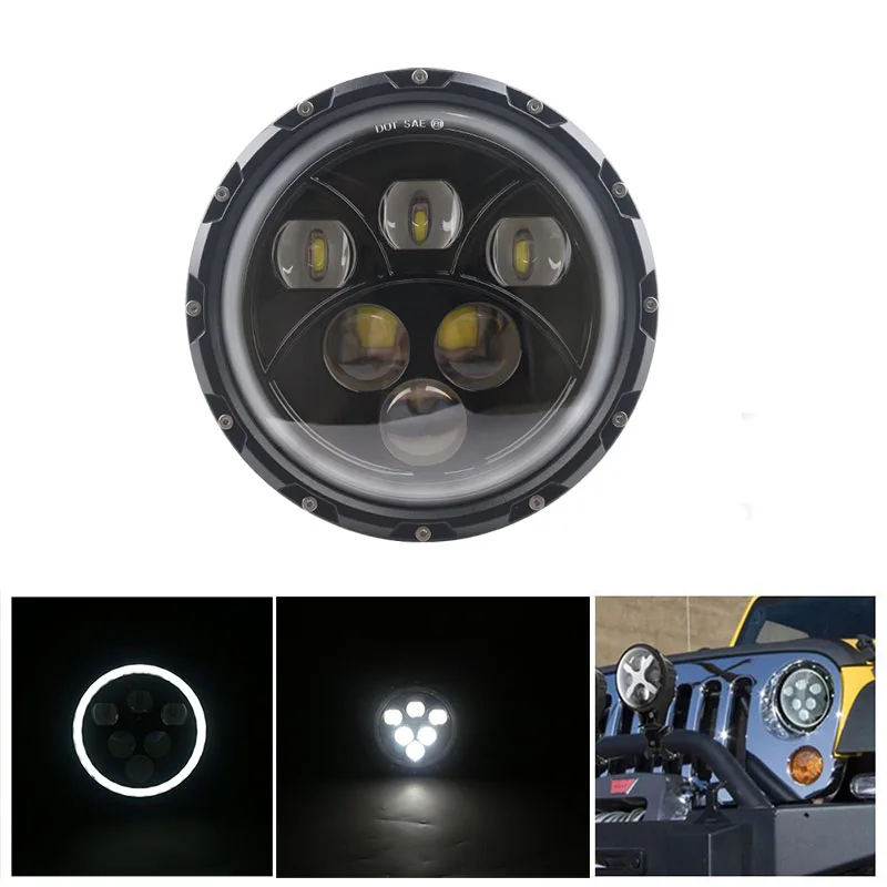 1Pc 7 Inch Projector LED Headlight H4 Hi/Lo Beam with Angel Eyes White/Blue/Yellow DRL for Motorbike Heritage Softail
1Pc 7 Inch Projector LED Headlight H4 Hi/Lo Beam with Angel Eyes White/Blue/Yellow DRL for Motorbike Heritage Softail
