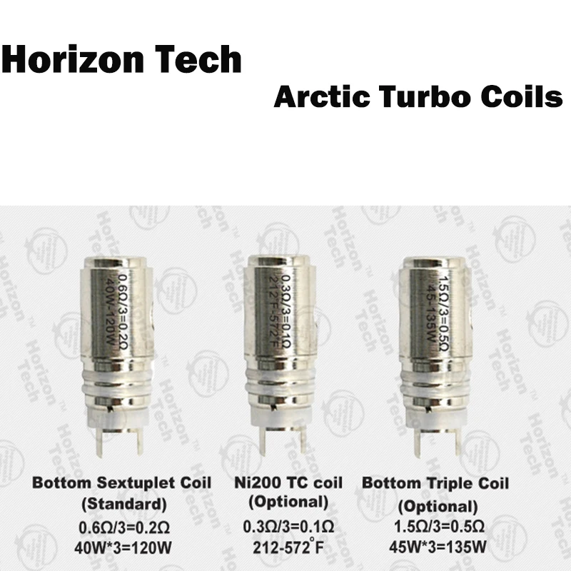 5 шт. Horizon Ni200 TC Сменная Головка Катушки 0.3 Ом/0.6ом/1.5ом для Arctic Turbo Sextuplet