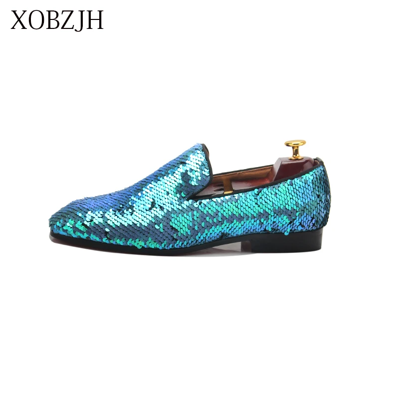 XOBZJH Man Shoes 2019 New Sequin Cloth Shoes Man'S Fashion Business Dress Suits Wedding Party Slip On Blue Shoes Big Size
XOBZJH Man Shoes 2019 New Sequin Cloth Shoes Man'S Fashion Business Dress Suits Wedding Party Slip On Blue Shoes Big Size