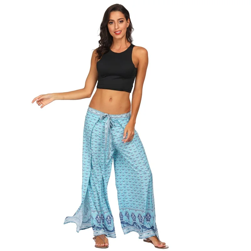 RAISEVERN Girl Floral Print Wide Leg Pant High Split Women Long Casual Pant Summer Boho Beach Elastic High Waist Trouser 2019
RAISEVERN Girl Floral Print Wide Leg Pant High Split Women Long Casual Pant Summer Boho Beach Elastic High Waist Trouser 2019
