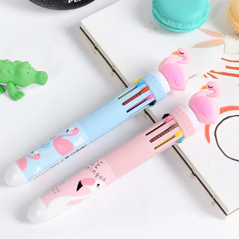 1pc Flamingo 10 Colors Pen Ballpoint Pens Kawaii Stationery Children Praize Gift School Colorful Pens Kids Creative Toy
1pc Flamingo 10 Colors Pen Ballpoint Pens Kawaii Stationery Children Praize Gift School Colorful Pens Kids Creative Toy