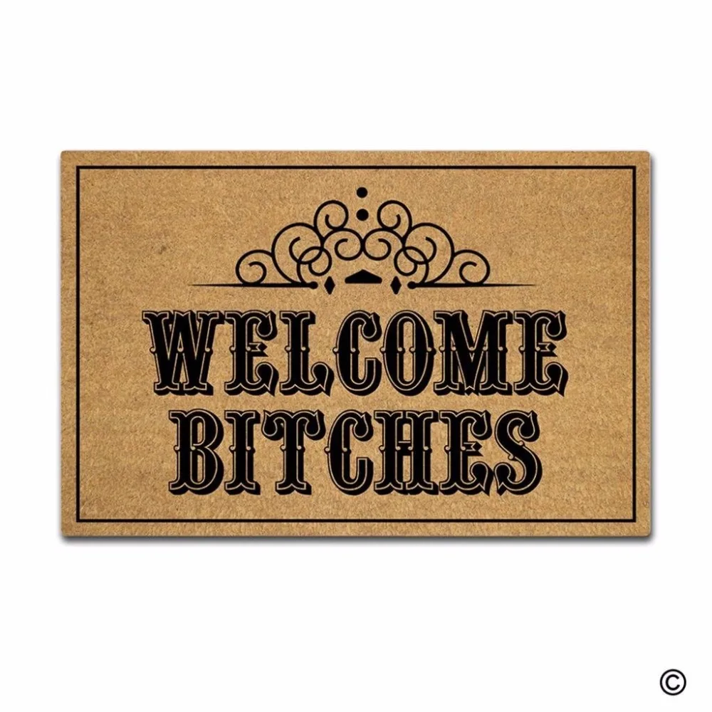 Rubber Doormat For Entrance Door Floor Mat Welcome Bitches Indoor Outdoor Decorative Door Mat Entry Way Mat Machine Washable Non
Rubber Doormat For Entrance Door Floor Mat Welcome Bitches Indoor Outdoor Decorative Door Mat Entry Way Mat Machine Washable Non