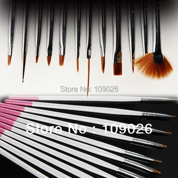 Nail Art Tools 12PCS nylon acrylic uv gel NAIL BRUSH Pen