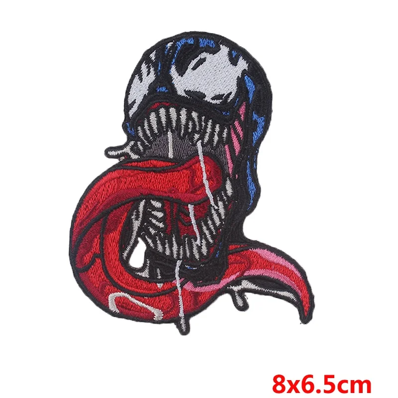 Prajna Horror Movie Iron On Patches Red Tongue Venom Embroidered Sticker Super Hero Tee Rock Style Patch For Clothing Jacket DIY
Prajna Horror Movie Iron On Patches Red Tongue Venom Embroidered Sticker Super Hero Tee Rock Style Patch For Clothing Jacket DIY