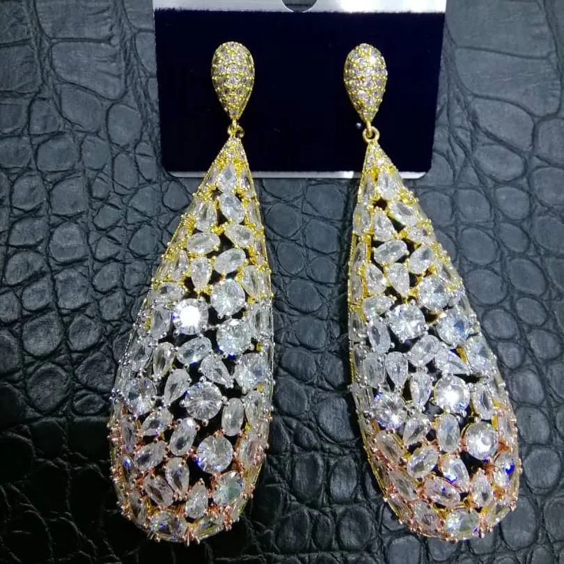 GODKI Famous Waterdrop Long Dangle Earring Trendy Cubic Zircon Wedding Engagement Party Dubai Gold Earring for women 2019
GODKI Famous Waterdrop Long Dangle Earring Trendy Cubic Zircon Wedding Engagement Party Dubai Gold Earring for women 2019