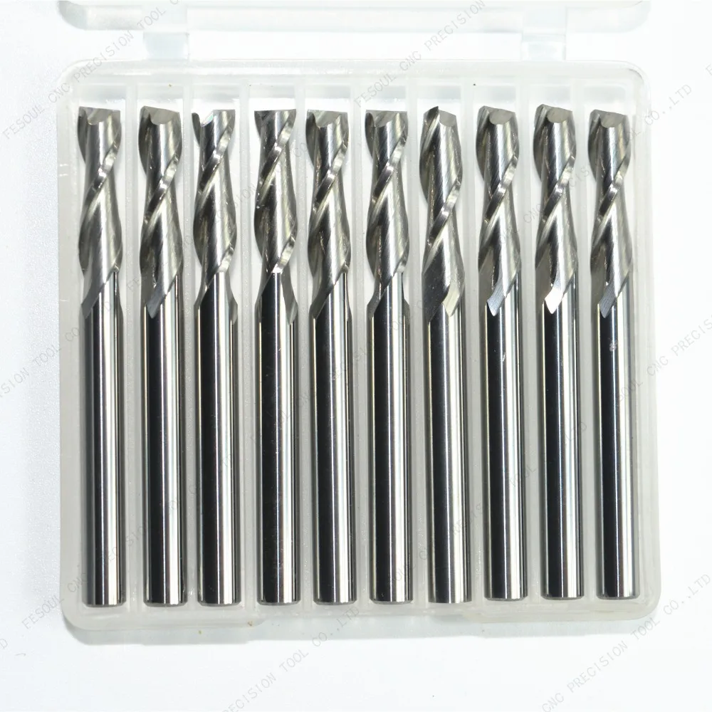 4mm*15mm 10pcs Free shipping 2 Flutes End Mill CNC machine milling Cutter Solid carbide woodworking tool PVC MDF Acrylic wood |