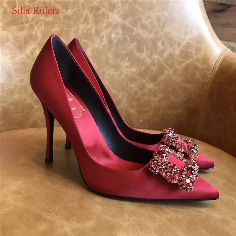 Fashion Crystal Women Pumps High Heels Red Blue Ladies Shoes Woman Bridal Wedding Shoes Hollow Pointed Toe Women Shoes Zapatos
Fashion Crystal Women Pumps High Heels Red Blue Ladies Shoes Woman Bridal Wedding Shoes Hollow Pointed Toe Women Shoes Zapatos