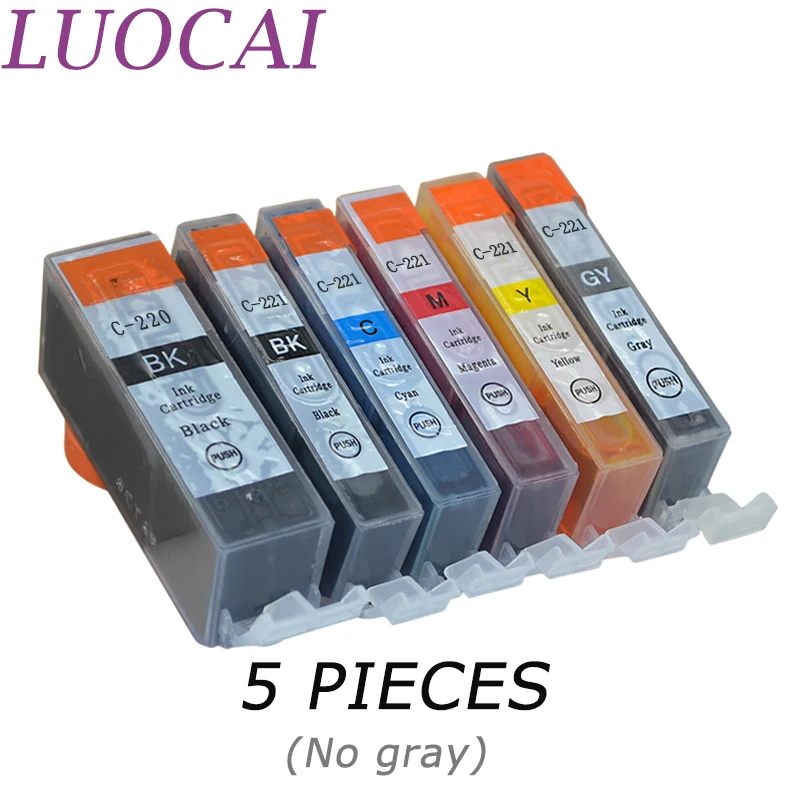 LuoCai Ink Cartridges Compatible For Canon PGI-220 CLI-221 pgi220 PIXMA IP3600 IP4600 IP4700 MX860 MX870 MP550 MP560 Printers
LuoCai Ink Cartridges Compatible For Canon PGI-220 CLI-221 pgi220 PIXMA IP3600 IP4600 IP4700 MX860 MX870 MP550 MP560 Printers