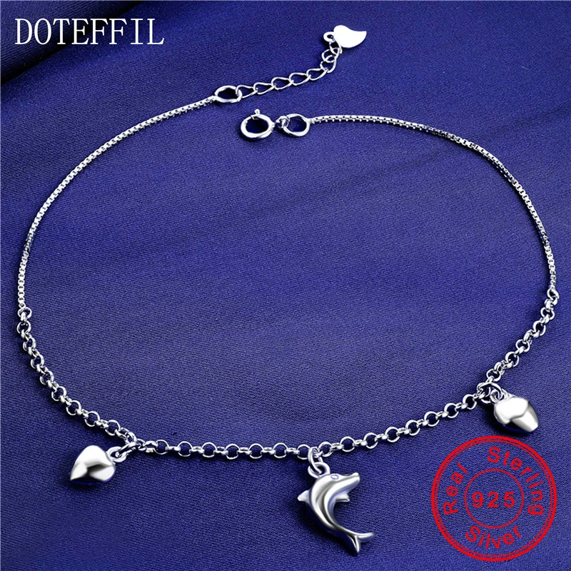 100% Sterling Silver Anklet Woman Charm Dolphin 925 Silver Fashion Anklet Luxury Brand Jewelry
100% Sterling Silver Anklet Woman Charm Dolphin 925 Silver Fashion Anklet Luxury Brand Jewelry