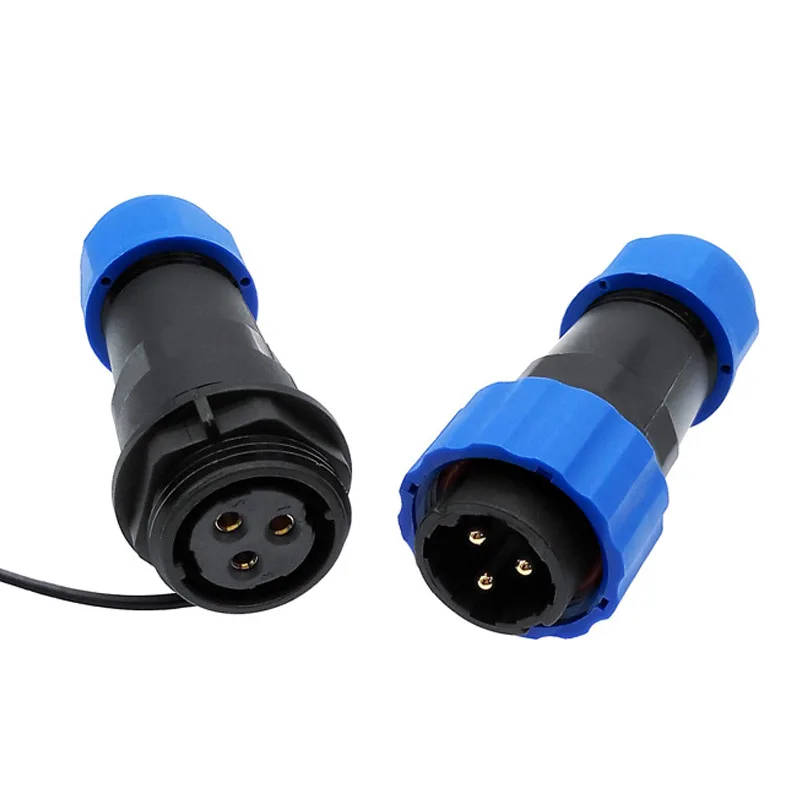 SP20 straight waterproof connector 1/2/3/4/5/6/7/9/10/12/14Pin IP68 Industrial power Male plug and Female socket
SP20 straight waterproof connector 1/2/3/4/5/6/7/9/10/12/14Pin IP68 Industrial power Male plug and Female socket