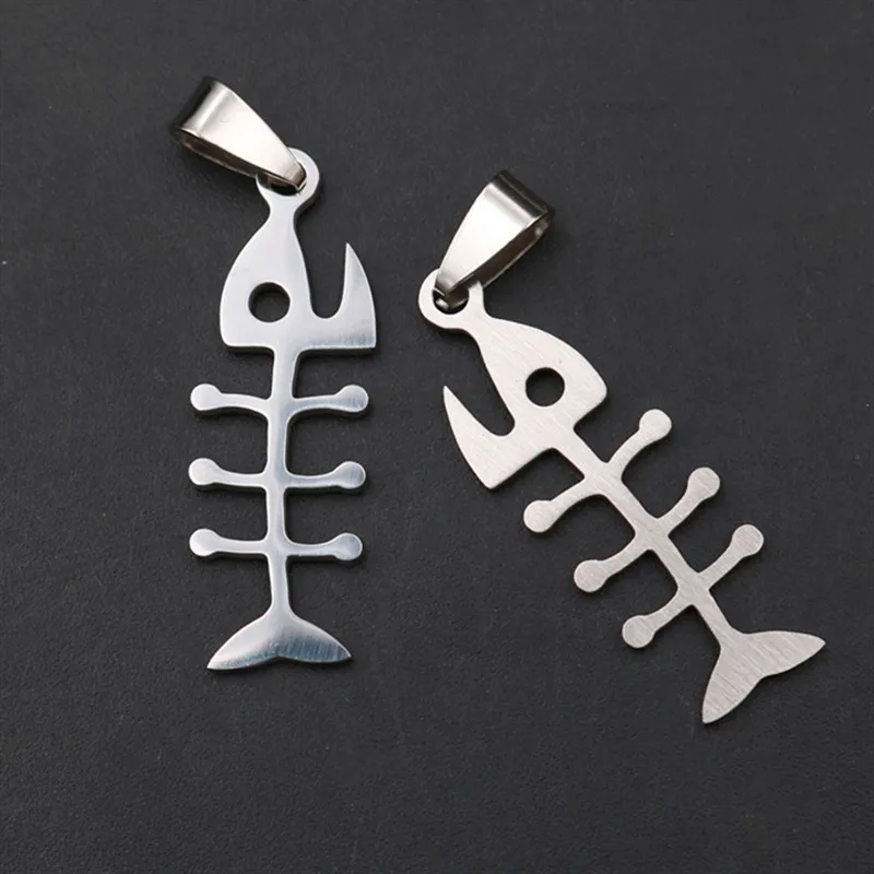 WKOUD 2pcs Creative Titanium Steel Fish Bones Pendant DIY Pop Stainless Steel Jewelry Charm Findings 38*11mm A1974
WKOUD 2pcs Creative Titanium Steel Fish Bones Pendant DIY Pop Stainless Steel Jewelry Charm Findings 38*11mm A1974