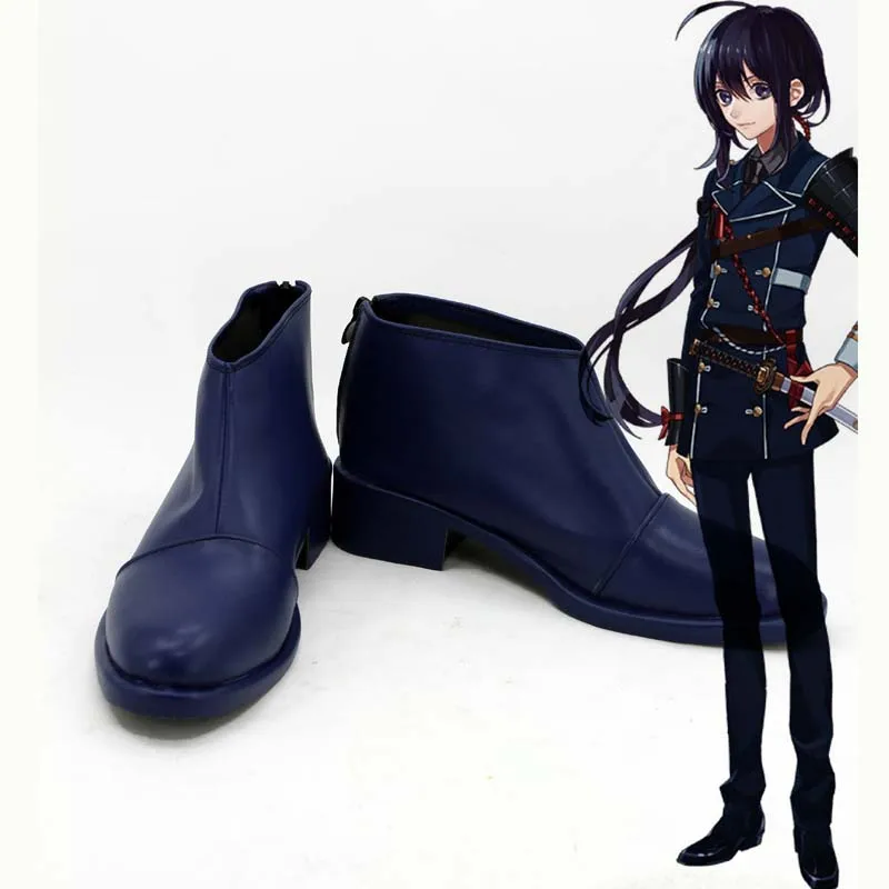 

Touken Ranbu Online Namazuo Toushirou Dark Blue Shoes Cosplay Boots CosplayLove For Halloween Christmas Party