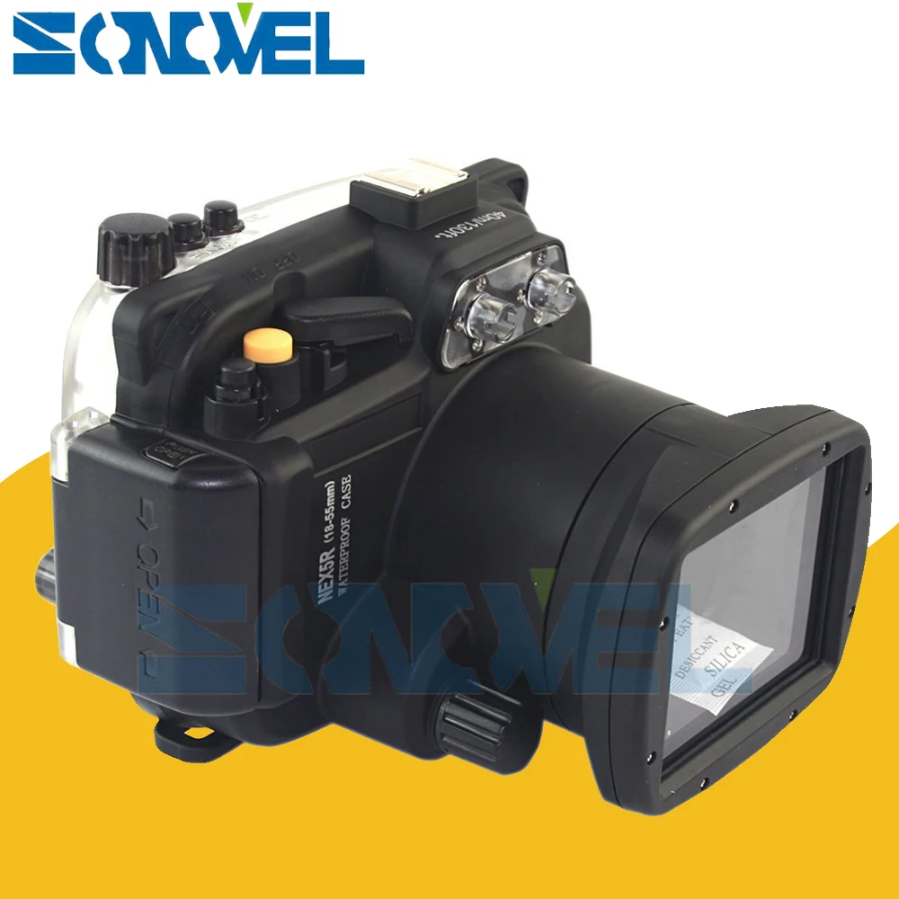 Meikon 40m 130ft Waterproof Underwater Diving Case Camera Housing Case For Sony NEX-5R NEX-5L with 18-55mm Lens
Meikon 40m 130ft Waterproof Underwater Diving Case Camera Housing Case For Sony NEX-5R NEX-5L with 18-55mm Lens