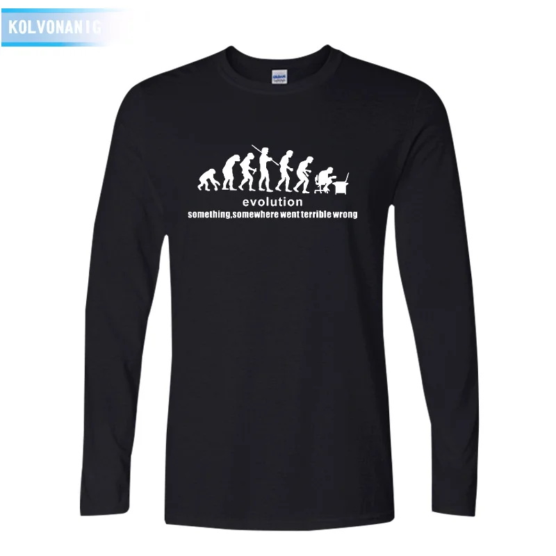 2021 fall fashion t-shirt loose O-neck long sleeve cotton tee shirts Knitted Dress Evolution computer men's print t shirt Men
2021 fall fashion t-shirt loose O-neck long sleeve cotton tee shirts Knitted Dress Evolution computer men's print t shirt Men