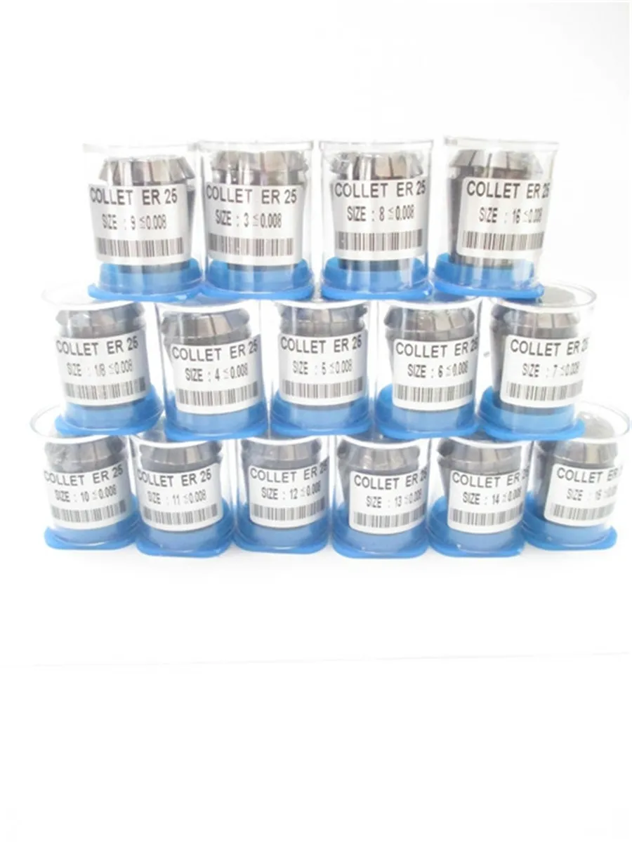 Высокоточные 0,008 8 шт. цанги ER25 3-16 мм ER 25 пружинная Цанга подходит для держателя цанги ER
Высокоточные 0,008 8 шт. цанги ER25 3-16 мм ER 25 пружинная Цанга подходит для держателя цанги ER