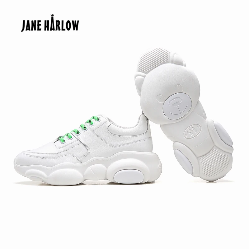 JANE HARLOW/Новинка модная обувь женские кроссовки на массивном каблуке удобная