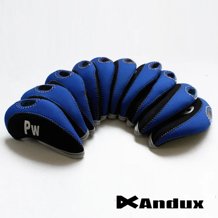 Andux Number Tag Golf Iron Covers headcover for irons 10pcs/set MT/S07 Black/blue
Andux Number Tag Golf Iron Covers headcover for irons 10pcs/set MT/S07 Black/blue