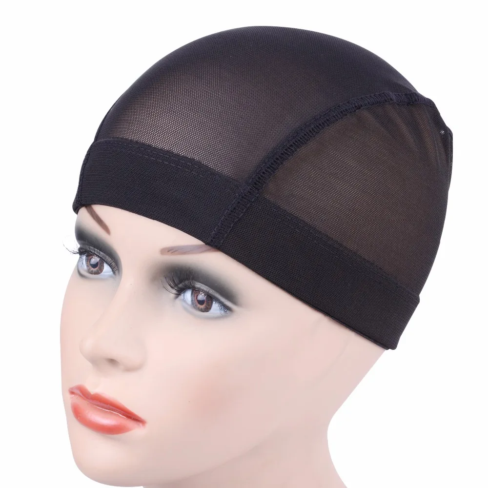 

6 Pcs/Lot Black,Beige Dome Cornrow Wig Caps Easier Sew In Hair Stretchable Weaving Cap Elastic Nylon Breathable Mesh Net Hairnet
