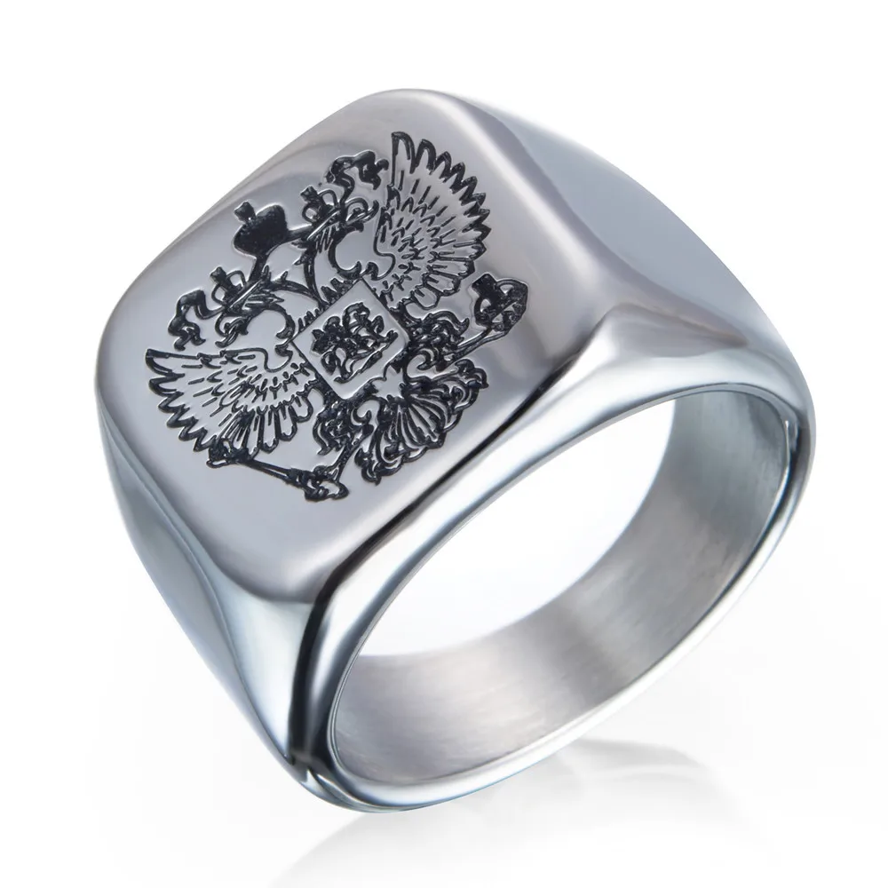 Эксклюзивное кольцо с гербом Российской Федерации мужское ювелирное изделие в
