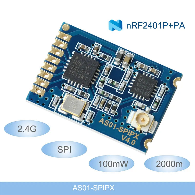 2,4G беспроводные модули 2000 м дальние расстояния NRF24L01 + PA + LNA беспроводные радиочастотные модули 100 мВт IPEX SPI радиочастотный передатчик и приемник
2,4G беспроводные модули 2000 м дальние расстояния NRF24L01 + PA + LNA беспроводные радиочастотные модули 100 мВт IPEX SPI радиочастотный передатчик и приемник