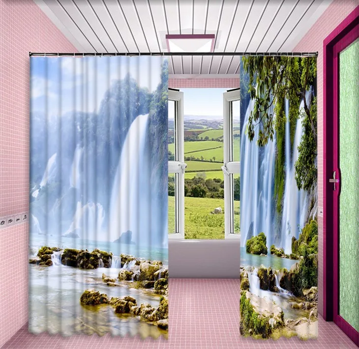 3D Landscape Waterfall Curtains Sunshade Window Curtains Custom-made Size For Living Room
3D Landscape Waterfall Curtains Sunshade Window Curtains Custom-made Size For Living Room