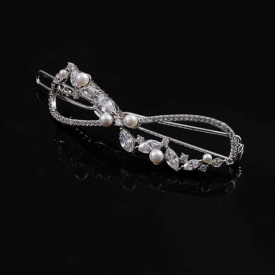 Высококачественная шпилька с микро инкрустацией из циркона класса 3A|hairpin| |